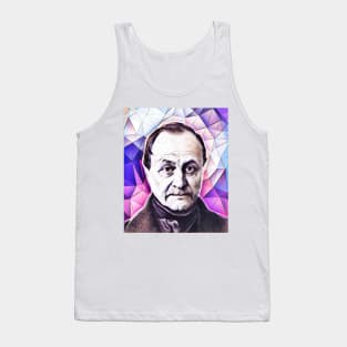 Auguste Comte Pink Portrait | Auguste Comte Artwork 8 Tank Top